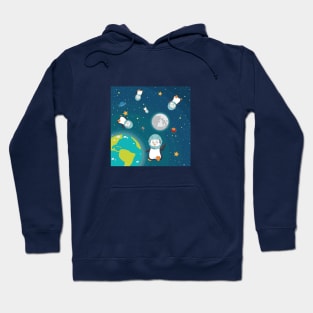 Penguin in space Hoodie